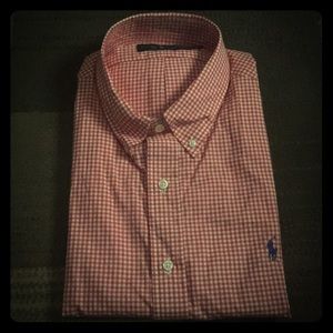 Orange & White Checked {Ralph Lauren} dress shirt
